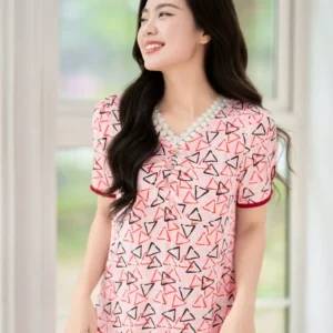 Đầm lanh hoa nhí dáng A đuôi cá Cardina