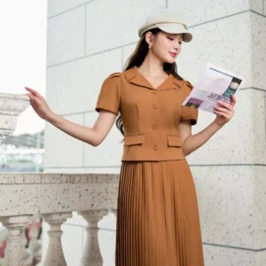 Set Ký Giả Chân Váy Dập Ly Mềm Mượt