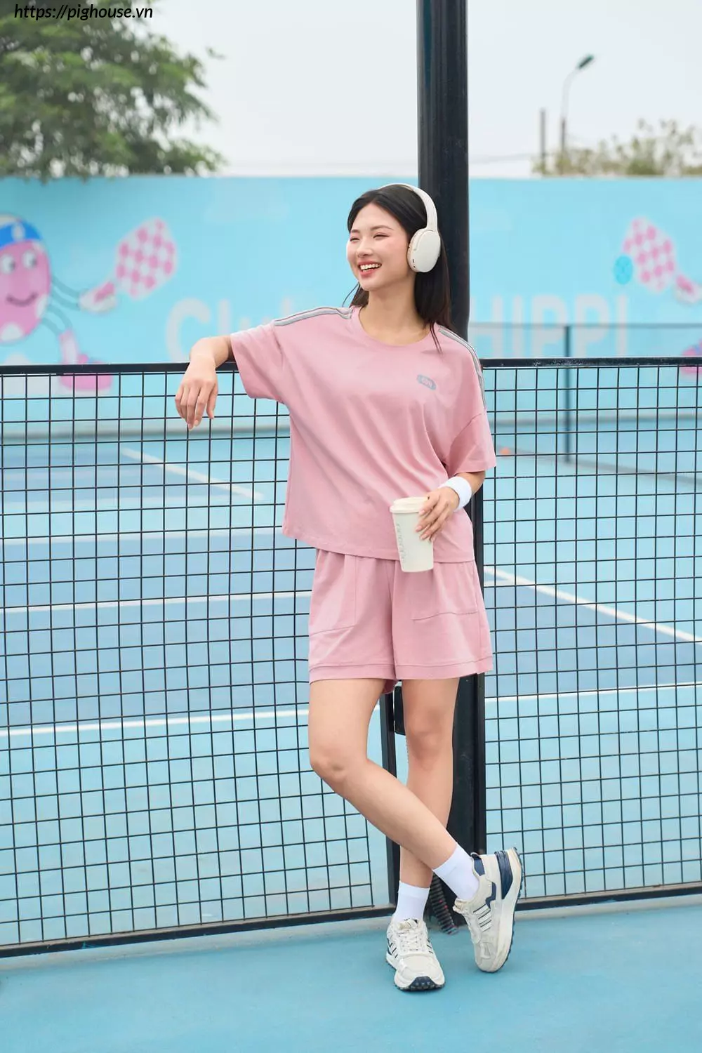 Bo dui the thao cotton phoi ke