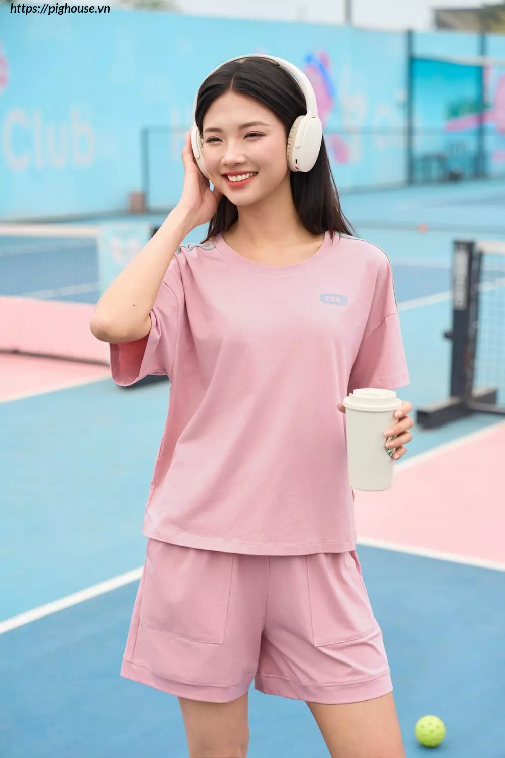 Bo dui the thao cotton phoi ke