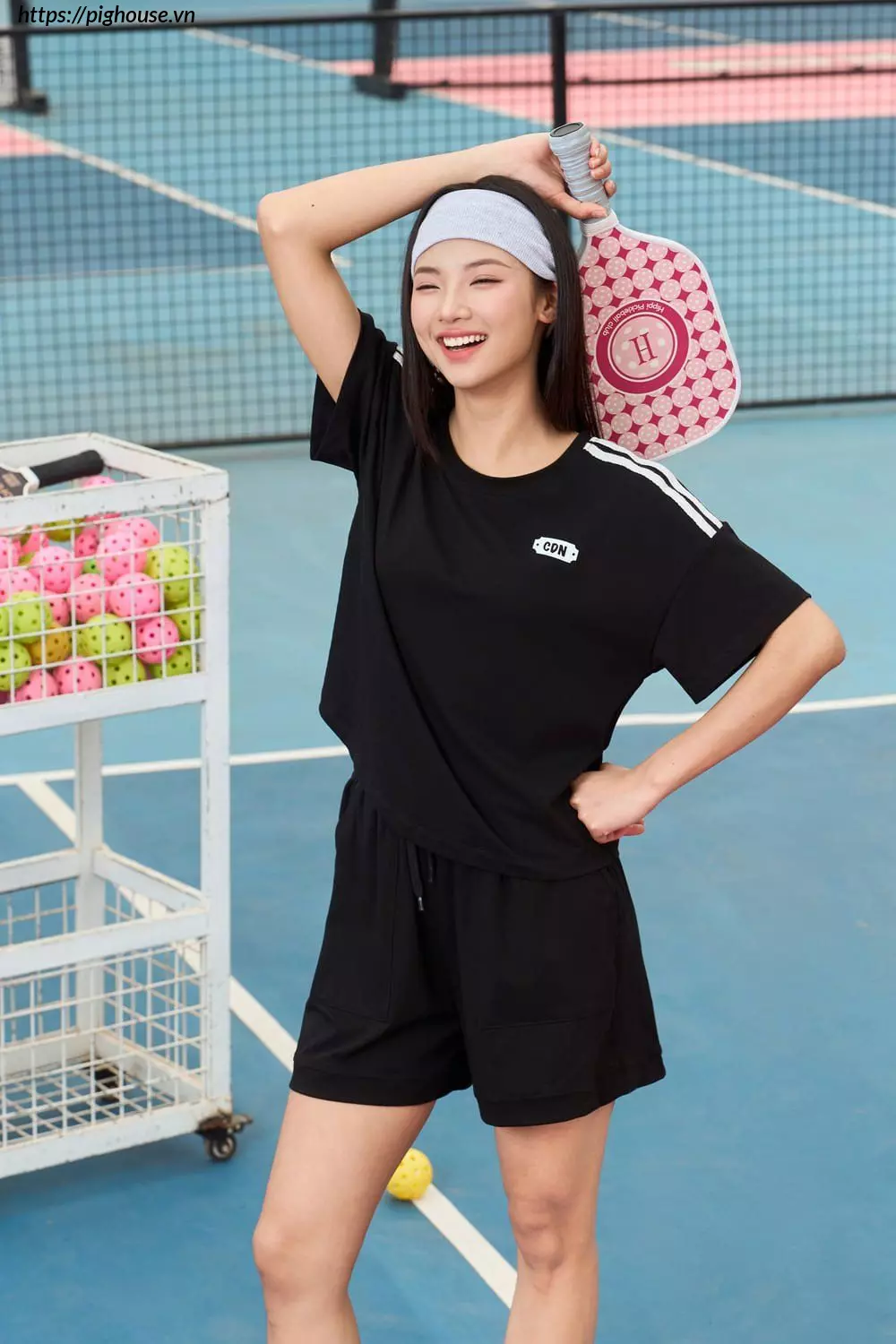 Bo dui the thao cotton phoi ke