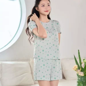 Đồ Bộ Thô Hoa Nhí Tay Bồng Mặc Nhà