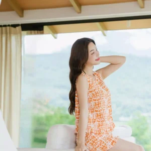 Đồ bộ lụa Hàn Châu sát nách gấu bèo