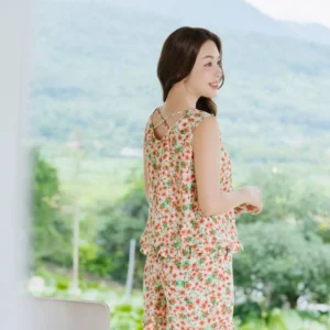 Đồ bộ lụa Hàn Châu sát nách gấu bèo