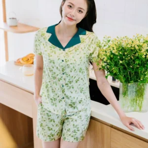 Pijama Lua Quan Đui Hoa Tiet