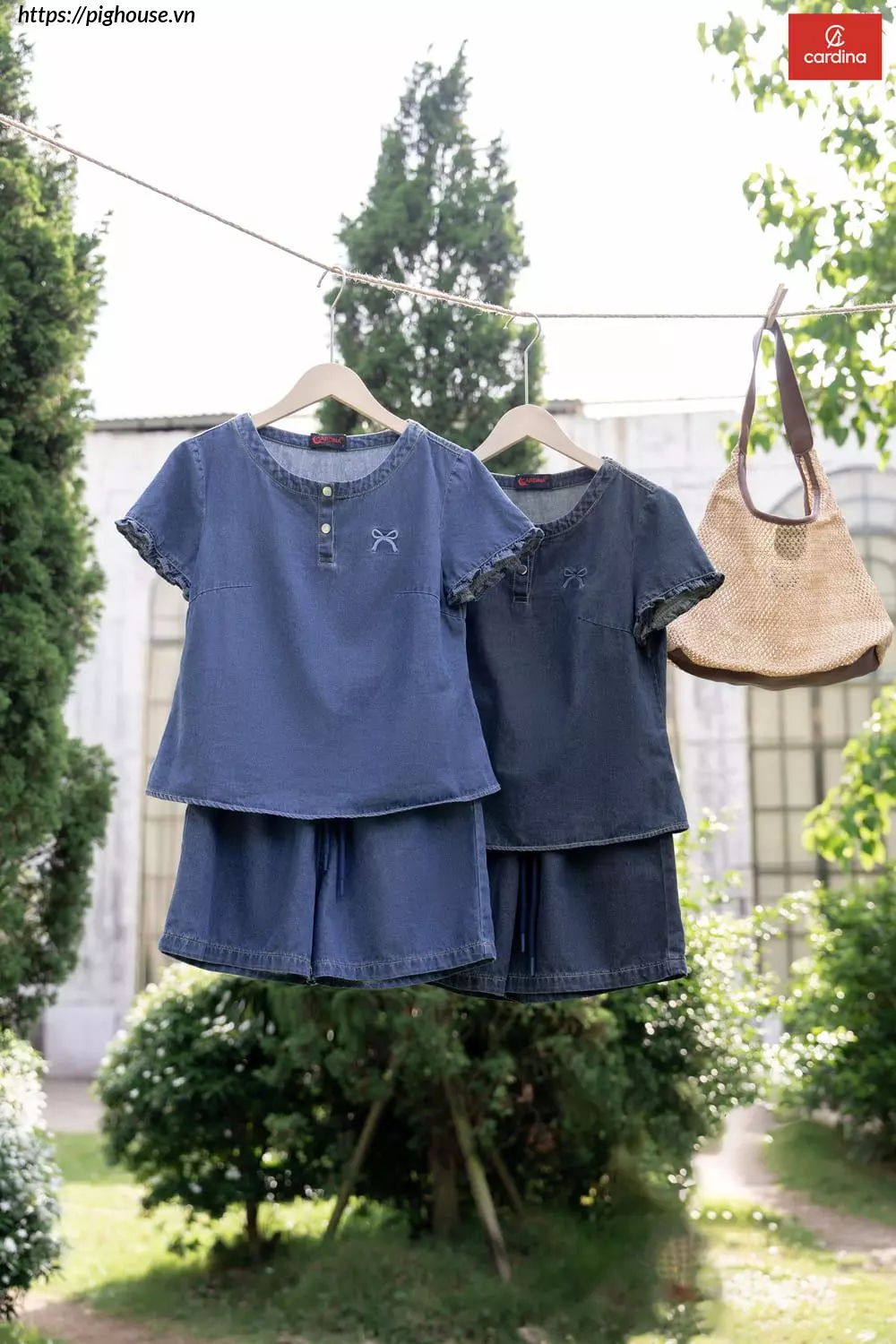 Đồ Bộ Mặc Nhà Quần Đùi Bò Giấy