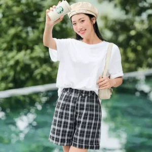 Quần Sooc Tuýt Si Kẻ Caro Cardina