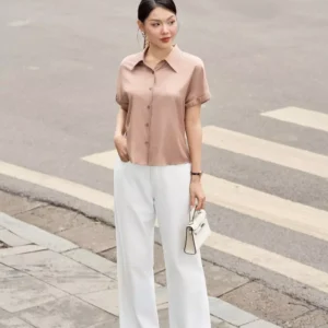 Ao So Mi Lua Tay Lien Co Nhan Cardina