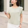 áo phông cotton nữ cổ tròn cardina