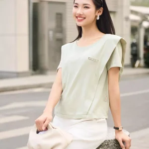 áo phông cotton nữ cổ tròn cardina