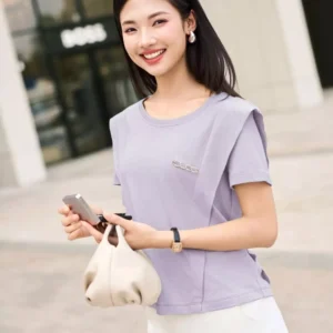 áo phông cotton nữ cổ tròn cardina