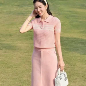 Ao Polo Nu Cotton Det Hoa Tiet Cardina