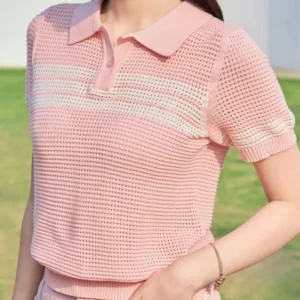 Ao Polo Nu Cotton Det Hoa Tiet Cardina