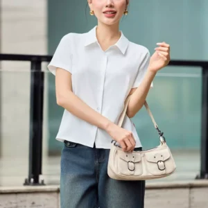 áo sơ mi lụa tuyết cổ đức cardina