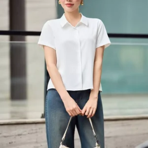 áo sơ mi lụa tuyết cổ đức cardina