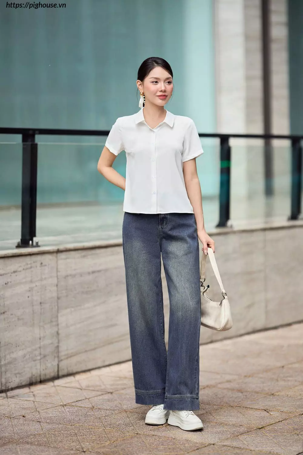 áo sơ mi lụa tuyết cổ đức cardina