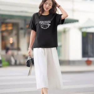 Áo Phông Cotton Nữ Cổ Tròn Dáng Suông Cardina