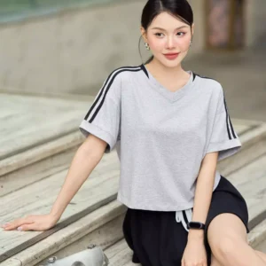 Ao Croptop Cotton Co Tim Cardina Ton Dang