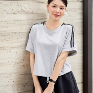 Ao Croptop Cotton Co Tim Cardina Ton Dang