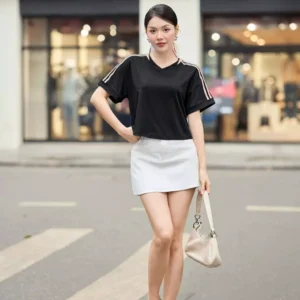 Ao Croptop Cotton Co Tim Cardina Ton Dang
