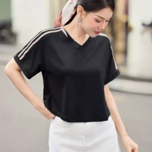 Ao Croptop Cotton Co Tim Cardina Ton Dang
