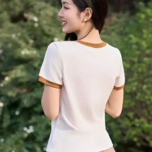 Áo Thun Tăm Lạnh Cổ Nơ Cardina