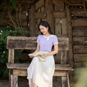 Áo Thun Tăm Lạnh Cổ Nơ Cardina