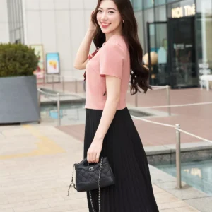 Áo Ký Giả LF5KG06 Nơ Cổ Sang Trọng