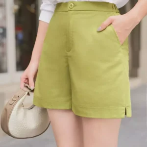 Quần Short Linen Cardina Cạp Cao