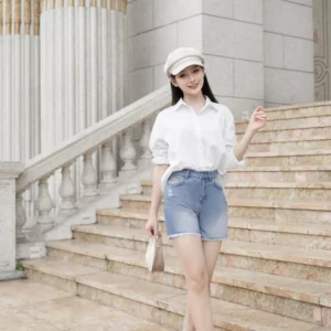 Quan Short Jean Nu Cardina Dang A Cap Cao