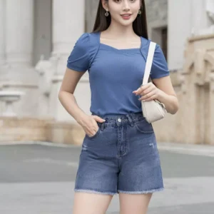 Quan Short Jean Nu Cardina Dang A Cap Cao