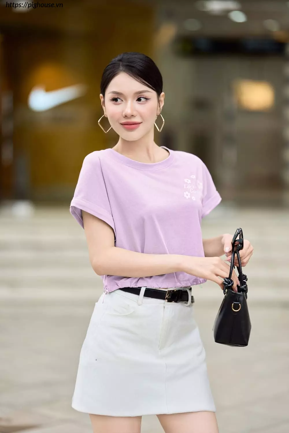 áo phông cotton tay liền rút gấu cardina