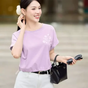 áo phông cotton tay liền rút gấu cardina