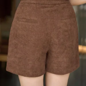 Quần Đùi Nhung Tăm Cạp Cao Tôn Dáng