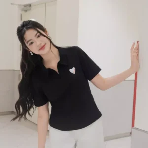 Polo Nu Cotton Theu Nguc Cardina