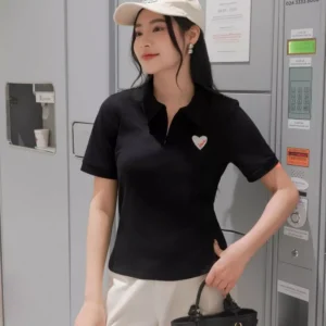 Polo Nu Cotton Theu Nguc Cardina