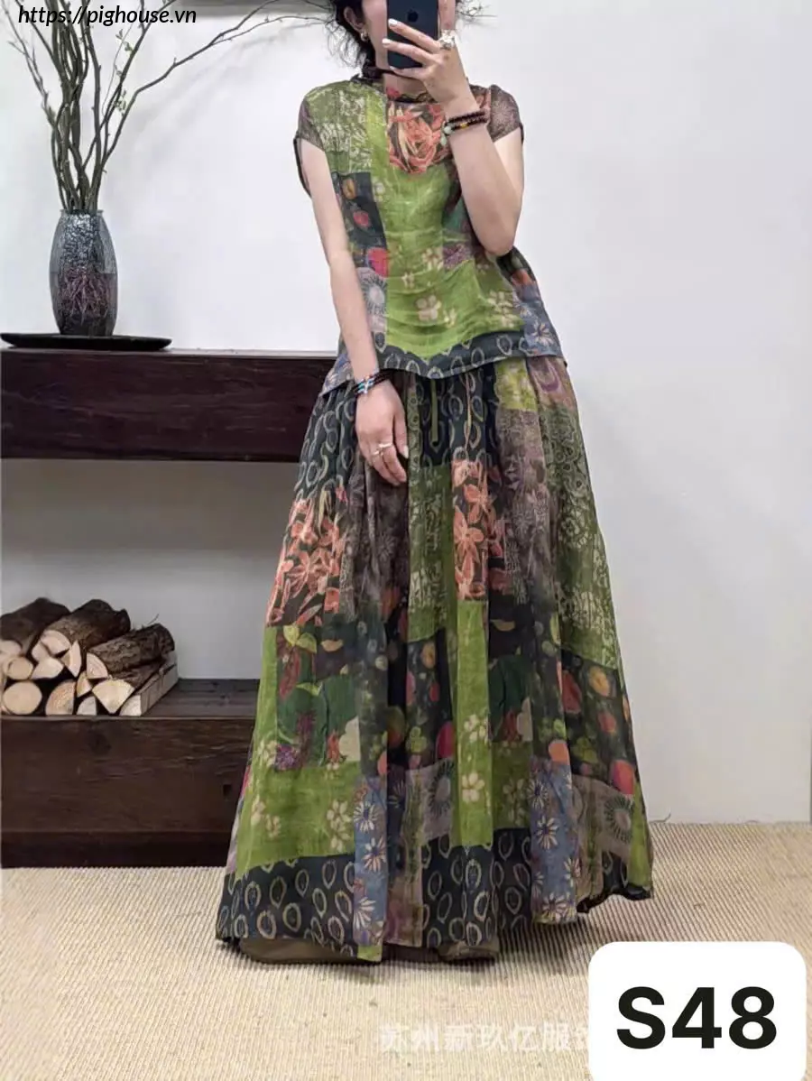 Set Linen Thêu Freesize 40-65kg