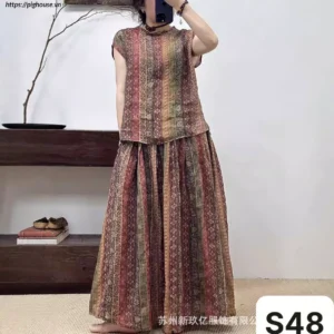 Set Linen Thêu Freesize 40-65kg