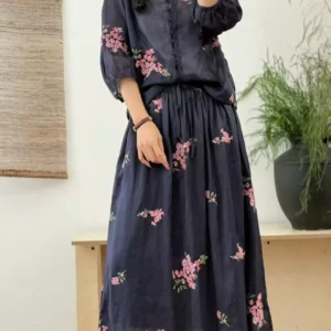 Set Linen Thêu Freesize 40-65kg