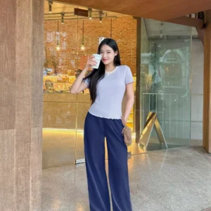 Set Tam Han Beo Quan Đũi Ống Suông Cardina