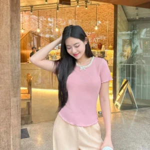 Set Tam Han Beo Quan Đũi Ống Suông Cardina