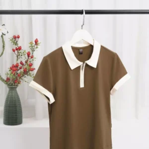 Áo Polo Nữ Cotton Mềm Mát Cổ Khóa Phối Màu