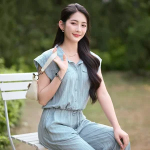 Set Đũi Kẻ Sơmi Quần Suông Cardina