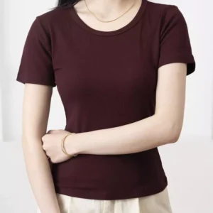 Áo Thun Nữ Cotton Tăm Basic Cardina