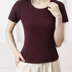 Áo Thun Nữ Cotton Tăm Basic Cardina