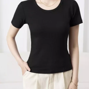 Áo Thun Nữ Cotton Tăm Basic Cardina