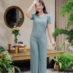 Bộ đồ mặc nhà tăm lạnh quần suông Cardina