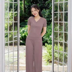 Bộ đồ mặc nhà tăm lạnh quần suông Cardina