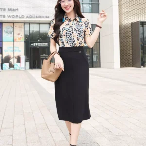 Áo Sơ Mi Tay Ngắn Họa Tiết LF5SM17