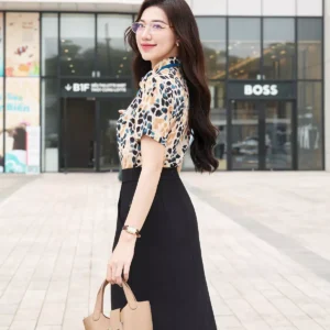 Áo Sơ Mi Tay Ngắn Họa Tiết LF5SM17